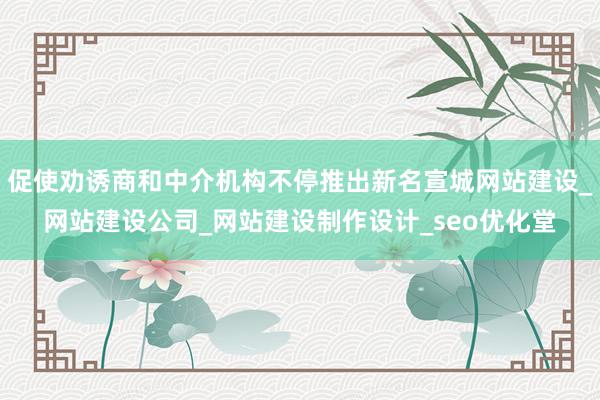 促使劝诱商和中介机构不停推出新名宣城网站建设_网站建设公司_网站建设制作设计_seo优化堂