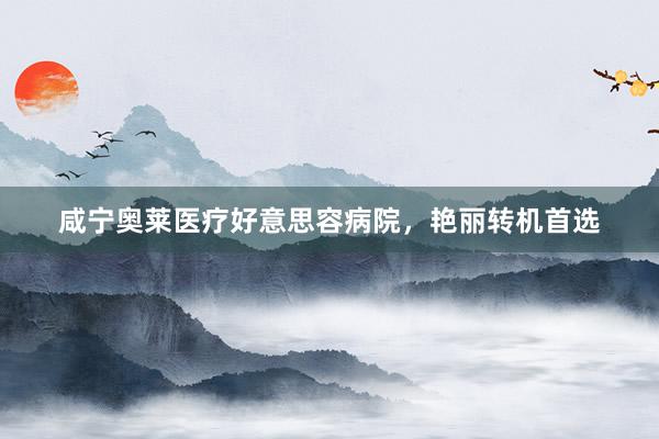 咸宁奥莱医疗好意思容病院，艳丽转机首选